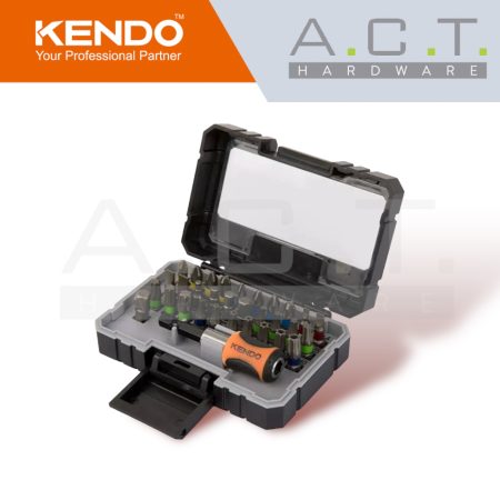 KENDO 32PC COLOUR RING SCREW BIT SET - 32203235