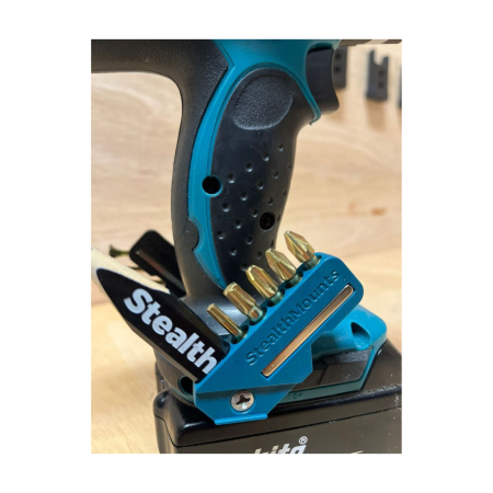 StealthMounts 45° & 90° Magnetic Bit Holder for Makita CXT, LXT & XGT Tools [SKU: BH-MK-4590-BLU] - Image 3